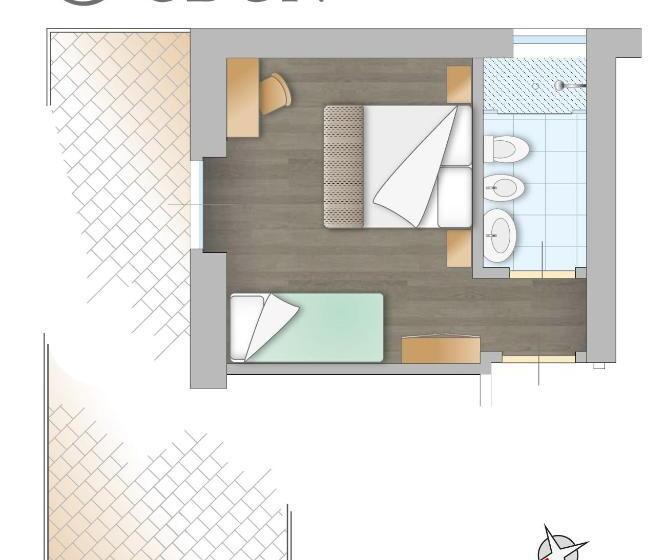 带河湖景观的轻年套房, Eden