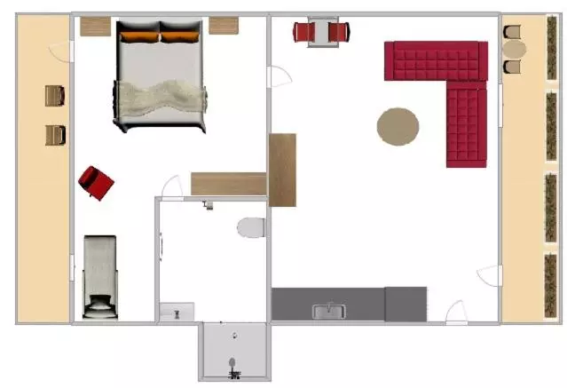 1ベッドルームアパートメント, Pension Kurhausblick