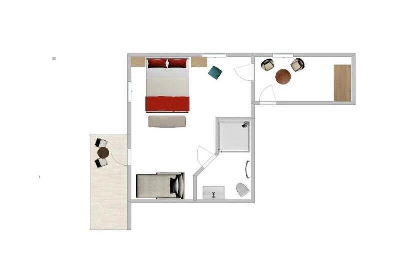 Трехместный Номер Стандарт с Балконом, Pension Kurhausblick