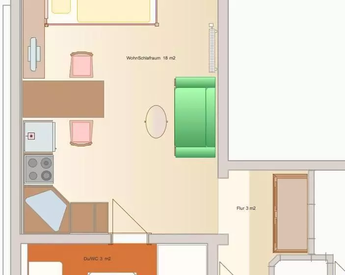 اتاق استاندارد یک نفره, Gästehaus Johanna