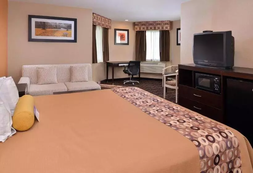 キングサイズベッドのスタンダードルーム, Americas Best Value Inn & Suites Madera