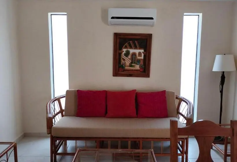 プールの見えるデラックスルーム, Cabañas Puerto Morelos
