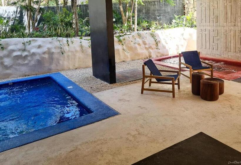 آپارتمان 1 خوابه با تراس, Iik Tulum By Groovy Stays  A Hip Condo Hotel With Wifi, Rooftop, Pool, Sleeps 6