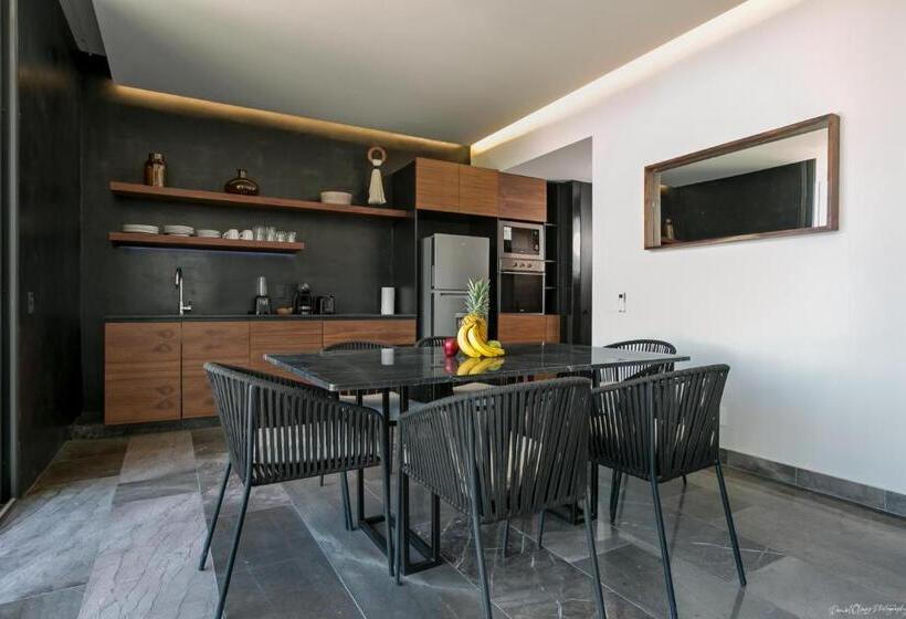 テラス付き１ベッドルームアパートメント, Iik Tulum By Groovy Stays  A Hip Condo Hotel With Wifi, Rooftop, Pool, Sleeps 6