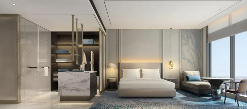 장애인을 위한 킹사이즈 침대 스탠다드 룸, Hualuxe Shanghai Changfeng Park, An Ihg