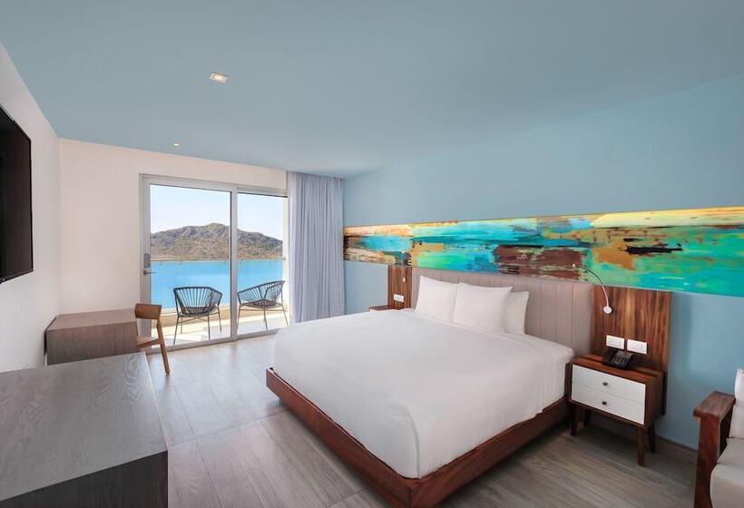 オーシャンビューデラックスルームバルコニー付き, Courtyard By Marriott Mazatlan Beach Resort