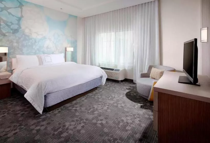 キングサイドベッドのスタンダードワンルーム, Courtyard By Marriott Palm Beach Jupiter