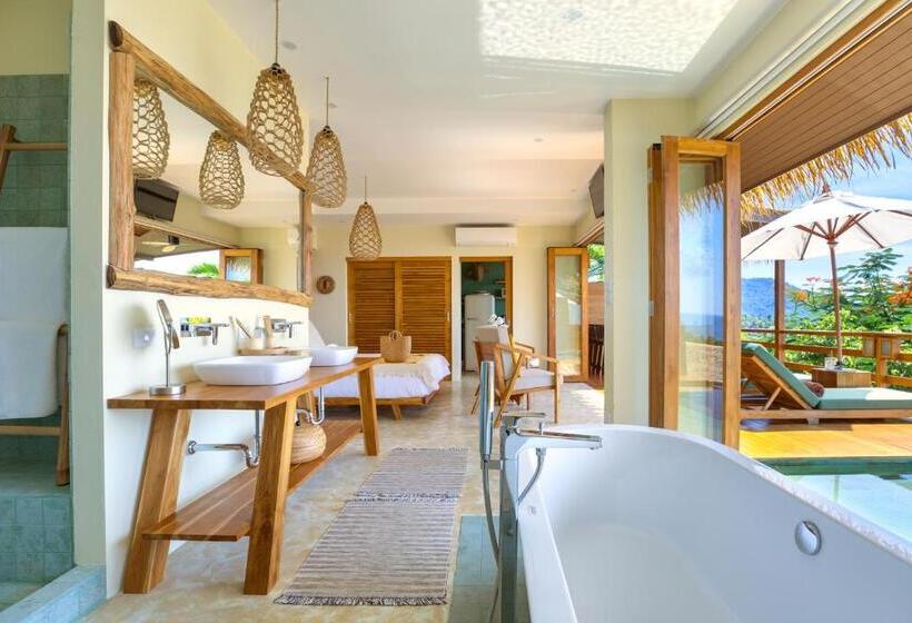 فيلا غرفة نوم واحدة مطلّة علي البحر, Wild Cottages Luxury And Natural   Sha Extra Plus Certified