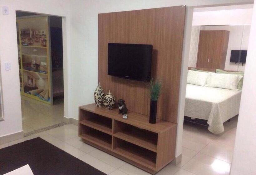 1 Sovrums Lägenhet med Balkong, Encontro Das águas Thermas Resort