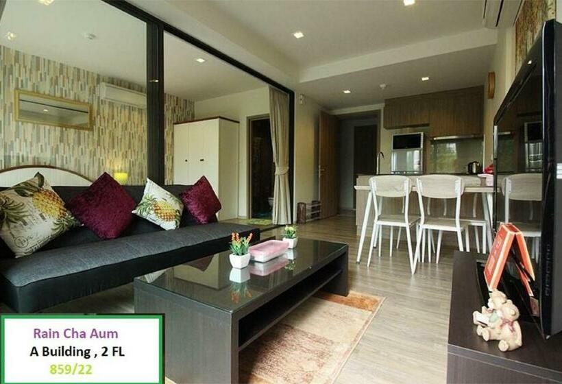 شقة غرفة نوم واحدة مزودة بشُرفة, Rain Cha Am Hua Hin