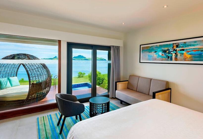 اتاق استاندارد با تخت دوبل و چشم‌انداز دریا, Sheraton Resort & Spa, Tokoriki Island, Fiji