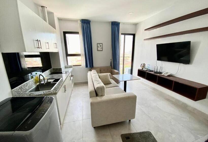 דירה בת חדר שינה 1 עם מרפסת, Residence 110