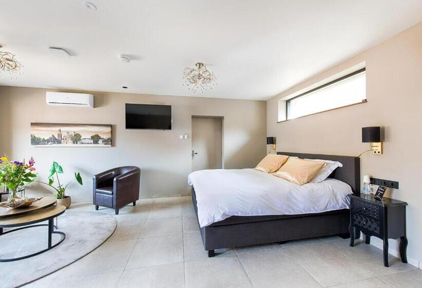 חדר דחוקס עם מיטת קינג, B&b De Maaskei