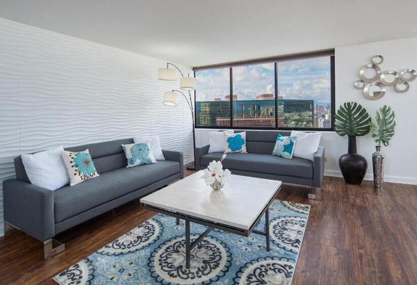 Апартаменты Пентхаус 1 Спальня, Waikiki Penthouse @ The Monarch