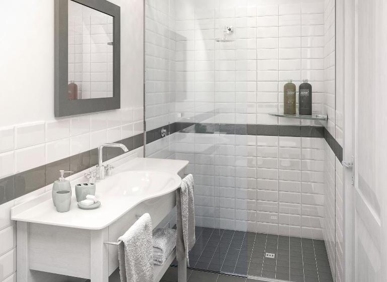 آپارتمان یک خوابه با دری مشترک که هال را جدا می کند., Rimini Suite
