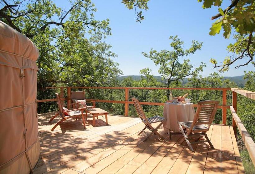 غرفة قياسية مزوَّدة بجاكوزي, Les Yourtes De Provence