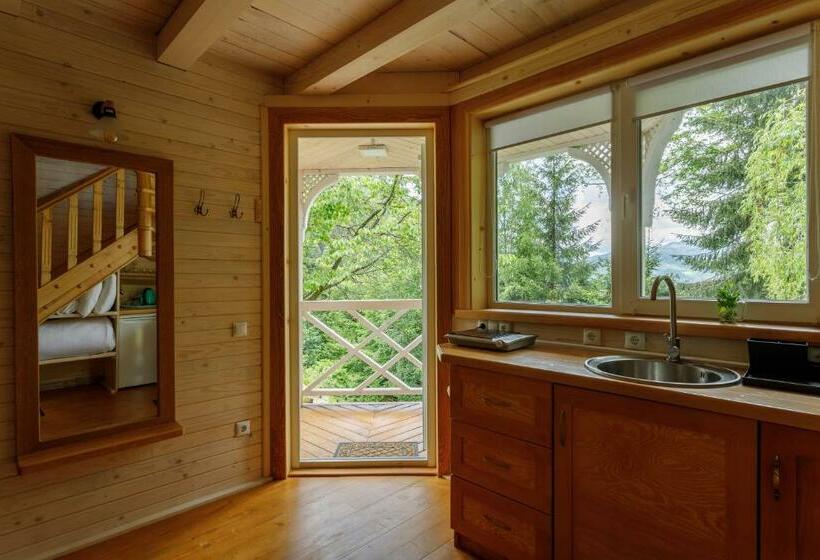 Шале 1 Спальня, хата різьбяра закуток