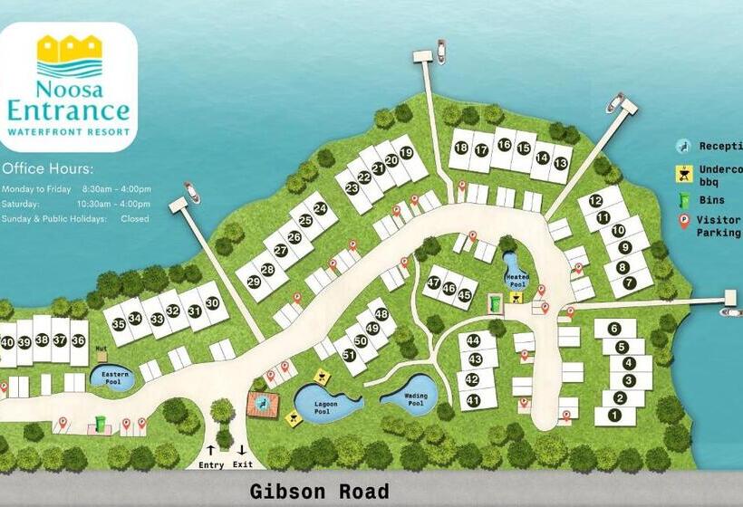 Дом 3 Спальни, Noosa Entrance Waterfront Resort