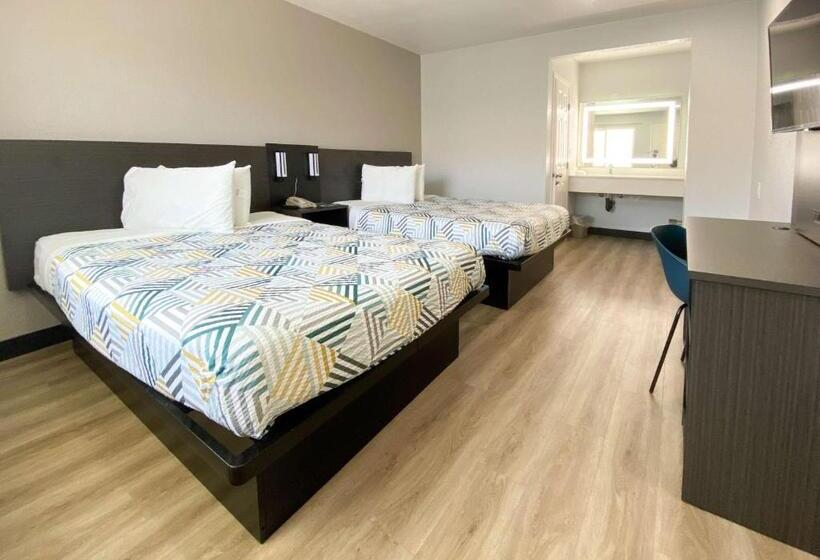 غرفة قياسية لذوى الاحتياجات الخاصة, Motel 6 costa Mesa, Ca