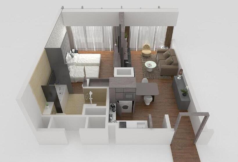آپارتمان اجرایی 1 خوابه, Pan Pacific Serviced Suites Beach Road, Singapore