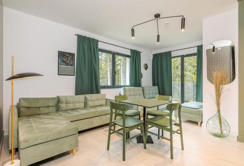 آپارتمان 1 خوابه با بالکن, Leśna Kąpiel