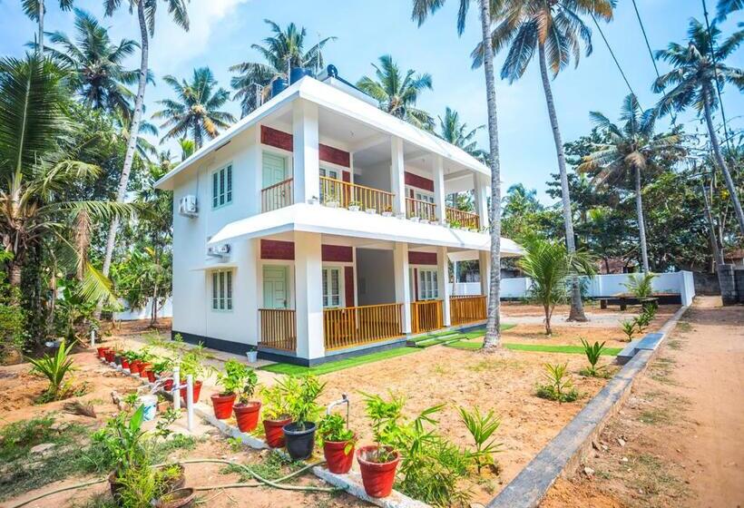 带大床的标准间, Ocean View Beach Villa Varkala By Voye Homes