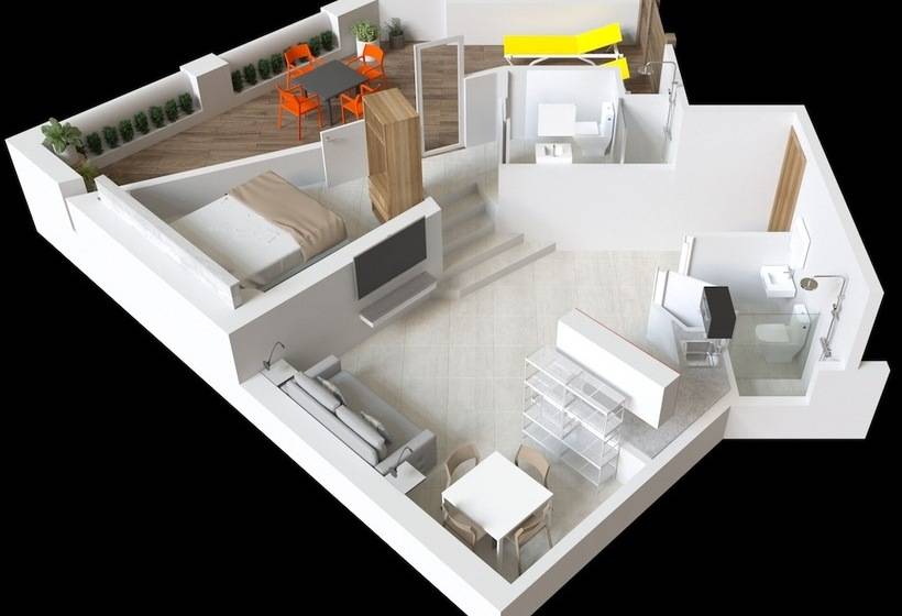 Апартаменты Пентхаус 1 Спальня, Stay Together Barcelona Apartments