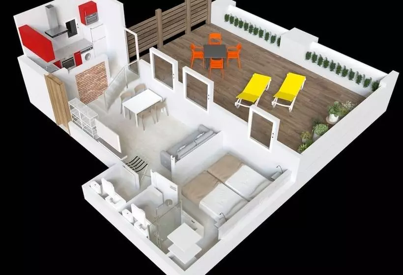 1 Bedroom Penthouse Apartment, Stay Together Barcelona Apartments