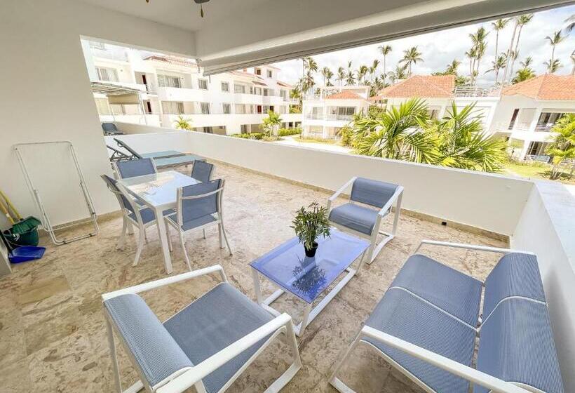 آپارتمان 1 خوابه با چشمانداز استخر, Villas Los Corales Long Term Bavaro Bbq Wifi Beach Club & Spa