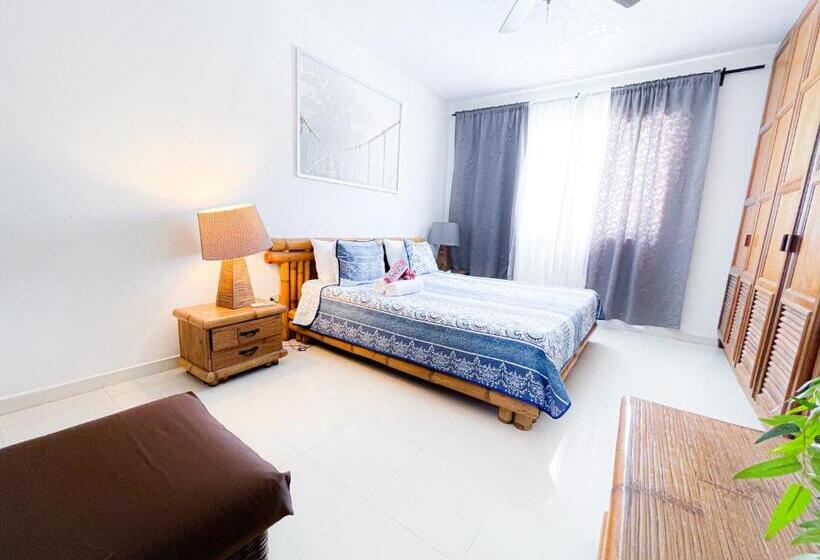 1 Bedroom Penthouse Apartment, Villas Los Corales Long Term Bavaro Bbq Wifi Beach Club & Spa