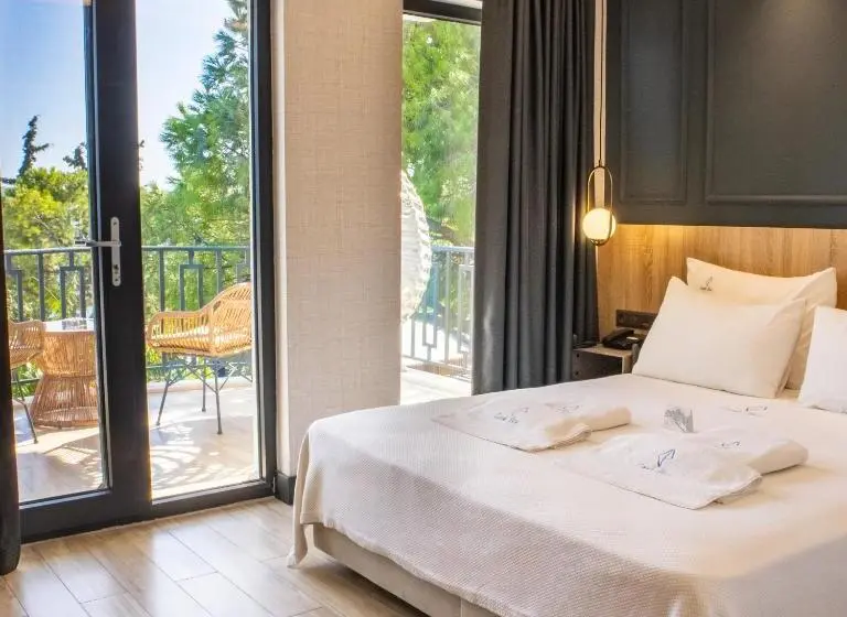 Deluxe-huone Merinäkymä Parveke, Cunda Pi̇er Otel