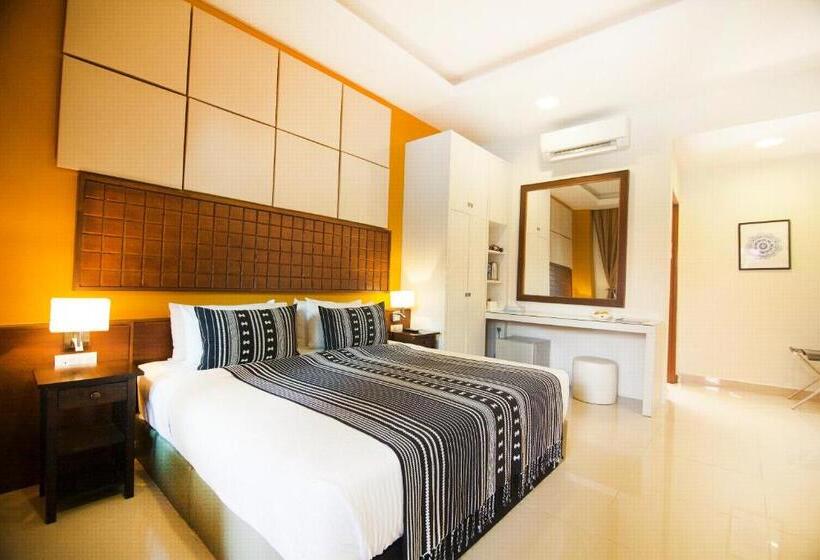 キングサイズベッドのデラックスルーム, Palette Telaga Terrace Boutique Resort