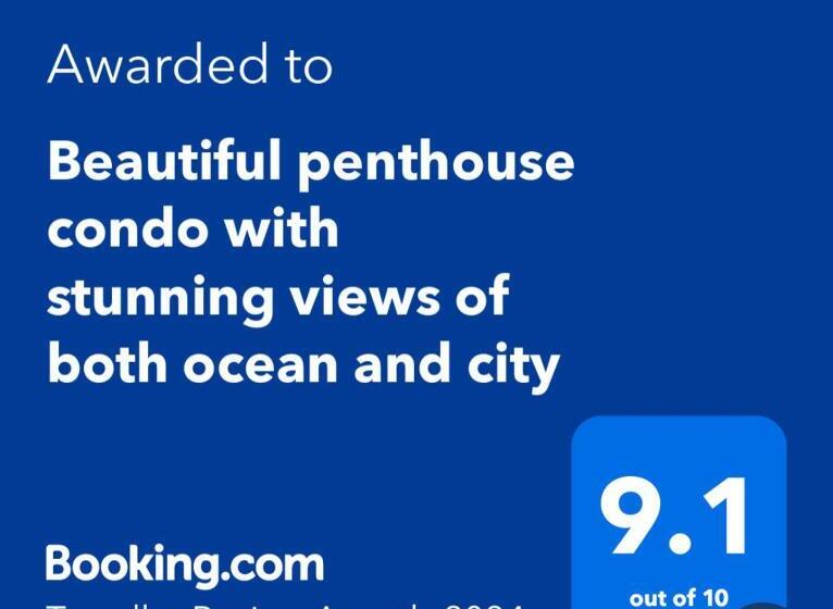 1침실 펜트하우스 아파트, Beautiful Penthouse Condo With Stunning Views Of Both Ocean And City
