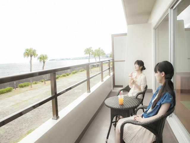 חדר מוזל עם נוף לים, Kyukamura Ibusuki