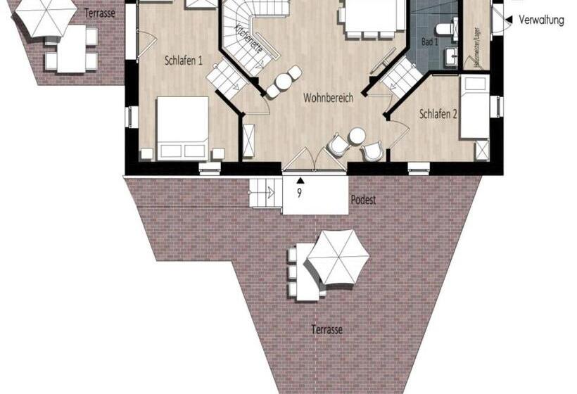 شقة 3 غرف, Friesischer Hof