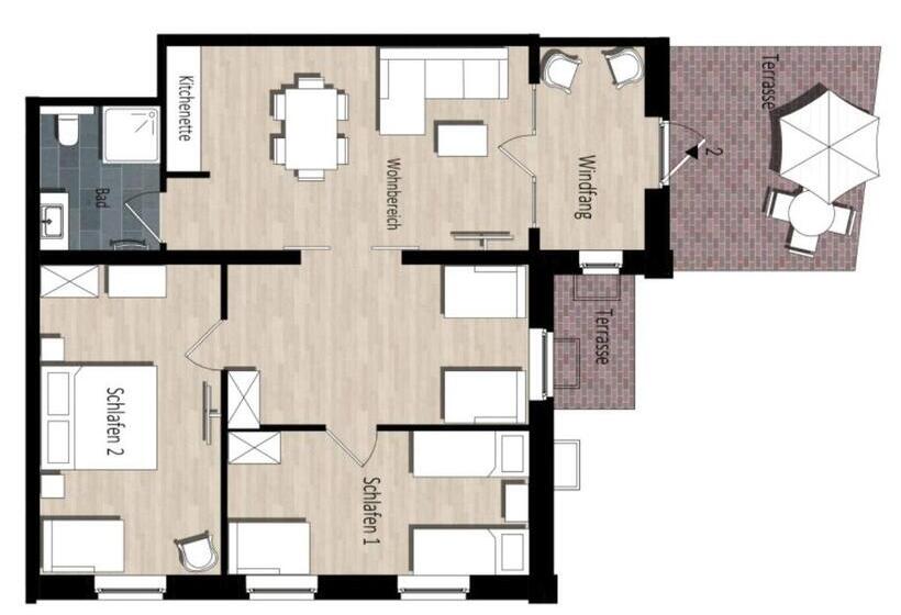 شقة سوبريور غرفة واحدة, Friesischer Hof