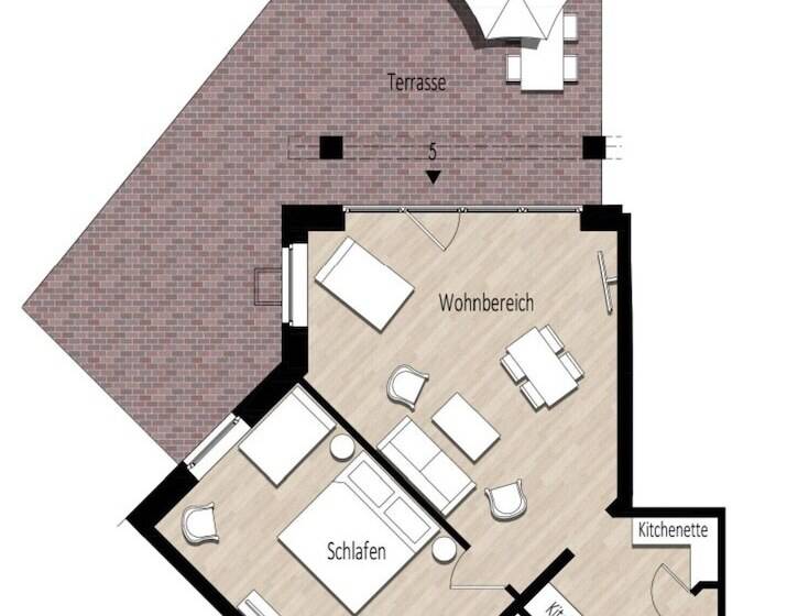 شقة ديلوكس غرفة واحدة, Friesischer Hof