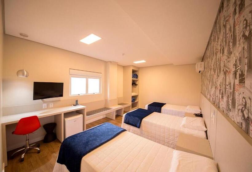 디럭스 트리플 룸, Hiber Hotel Acesso A Chapecó