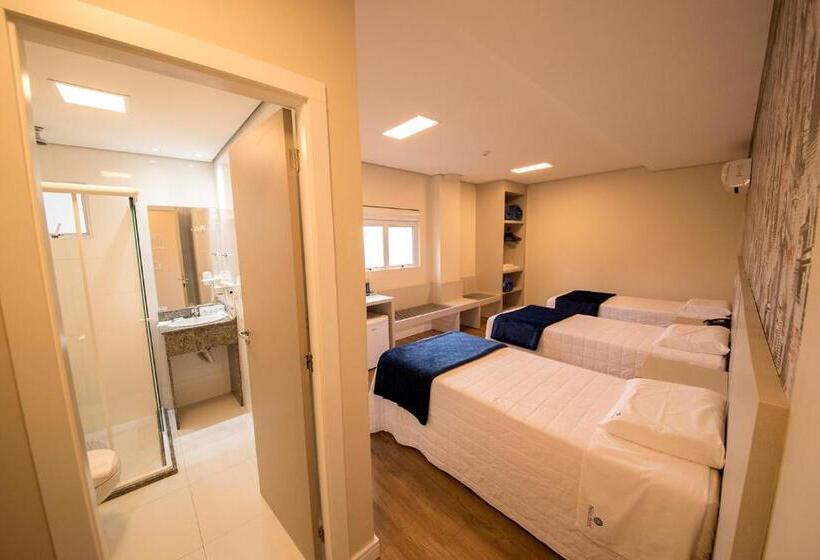 디럭스 트리플 룸, Hiber Hotel Acesso A Chapecó