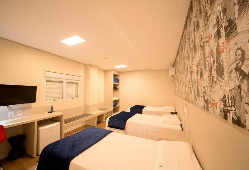 豪华三人间, Hiber Hotel   Acesso A Chapecó