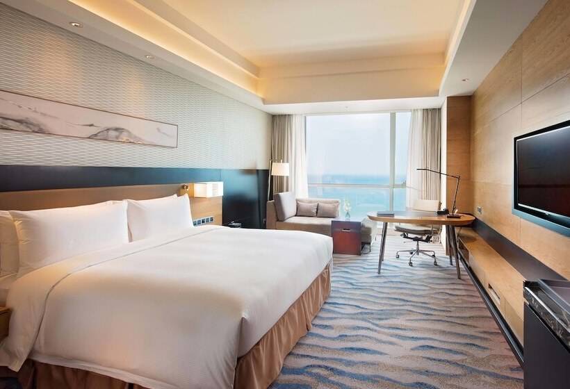 디럭스 룸 바다 전망, Hilton Yantai Golden Coast