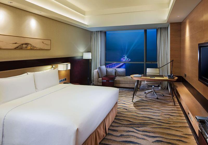 스탠다드 룸 바다 전망, Hilton Yantai Golden Coast