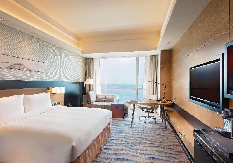 스탠다드 룸 바다 전망, Hilton Yantai Golden Coast