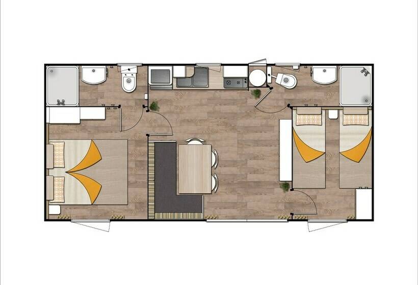 2间卧室的房子, Maistra Camping Valkanela Mobile Homes