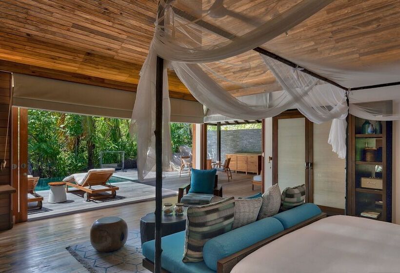Jednopokojowa willa z basenem, Six Senses Zil Pasyon, Seychelles