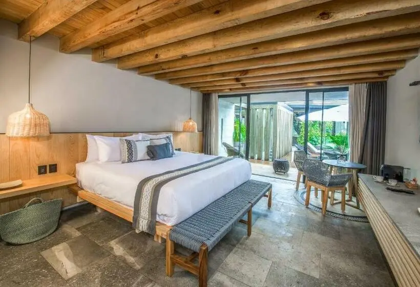 キングサイズベッドのスイートルーム, El Lugar Del Que Te Hable Hotel Boutique