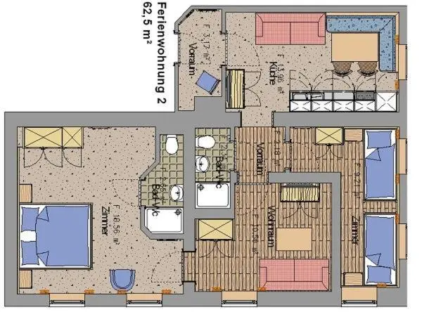 ３ベッドルームアパートメント, Ferienwohnungen Foidlhof