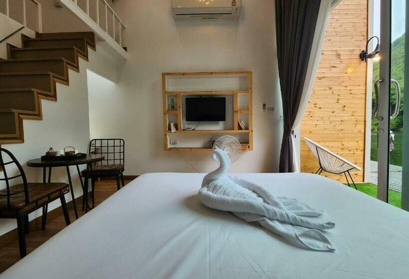 Deluxe room with river view, Lake Hill Resort Kanchanaburi