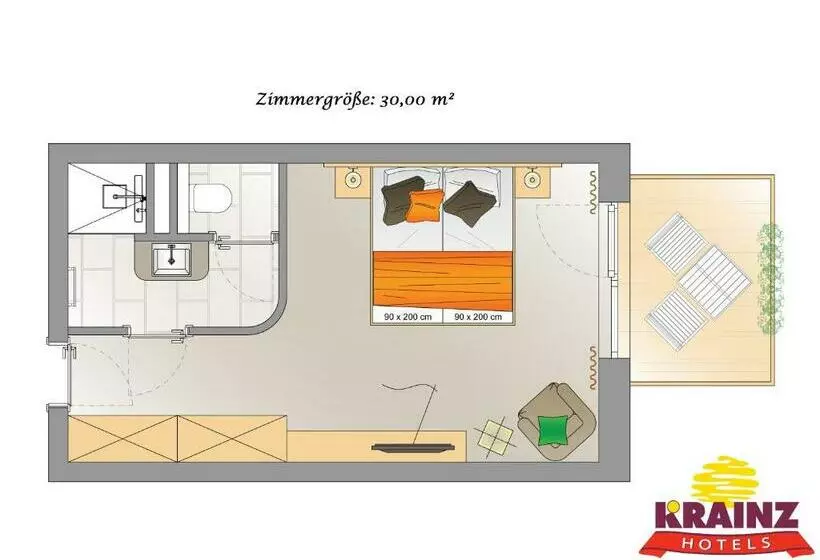 バルコニー付きスーペリアルーム, Familien Hotel Krainz