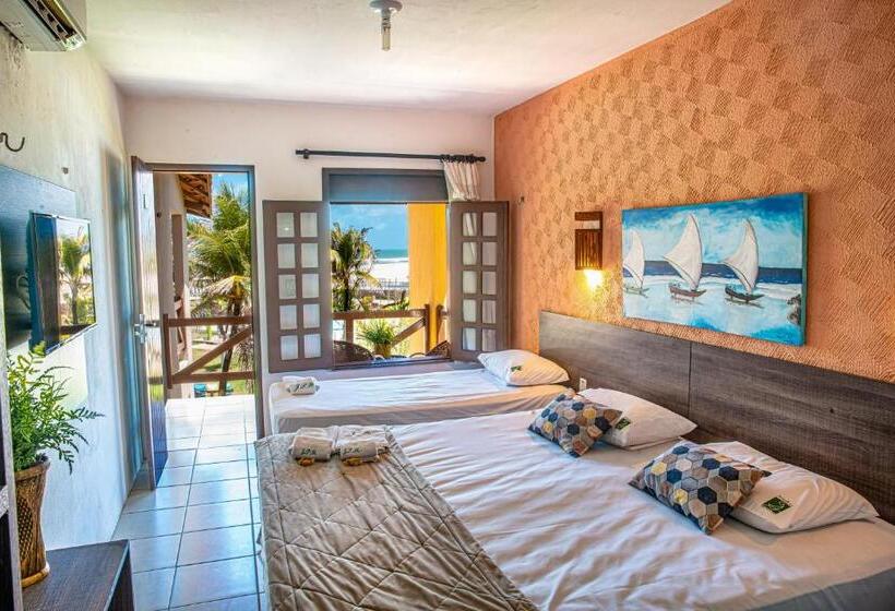 바다 전망 디럭스 3인룸, Jangadeiro Praia Hotel Resort   Parque Aquático E Pé Na Areia